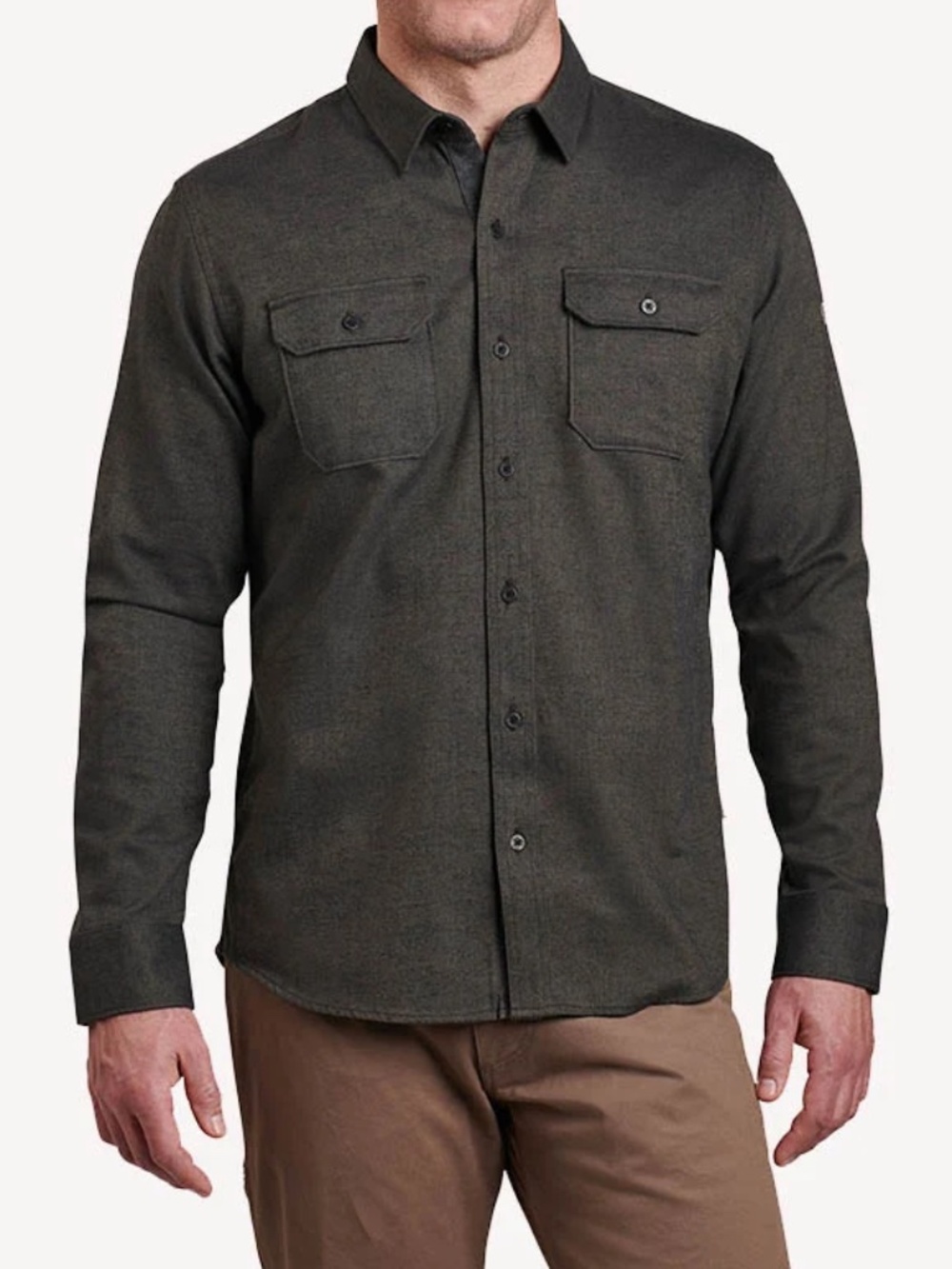 Kuhl Descendr Flannel Shirt Long Sleeve Button Down Charcoal Size XXL